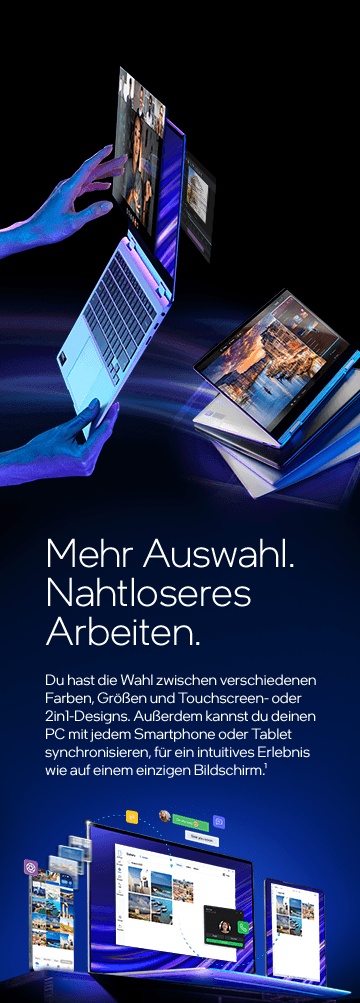 Zu den Produkten mit Intel® Core™ Ultra-Prozessoren